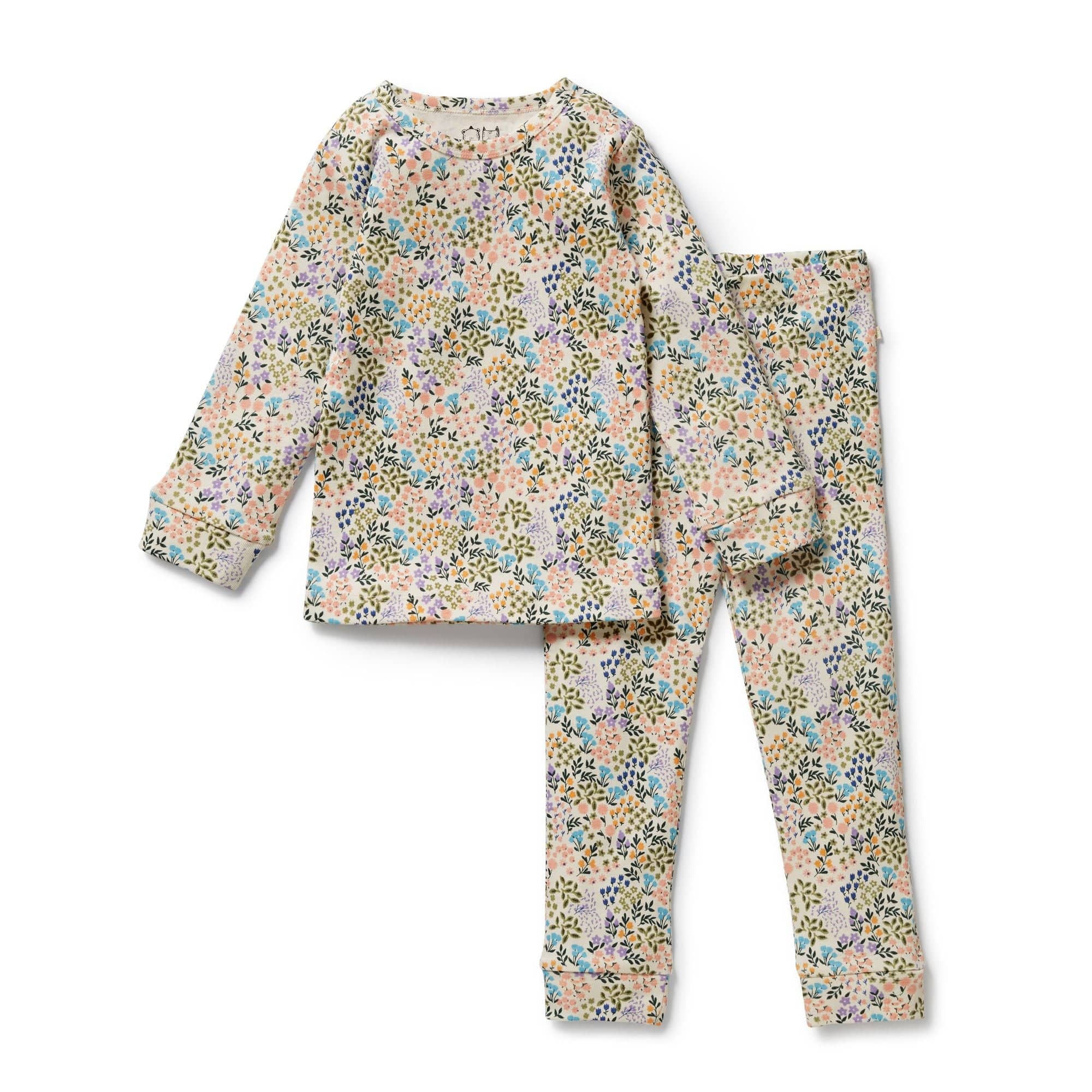Wilson & Frenchy Unisex Sleepware Tiny Bloom Organic Long Sleeved Pyjamas