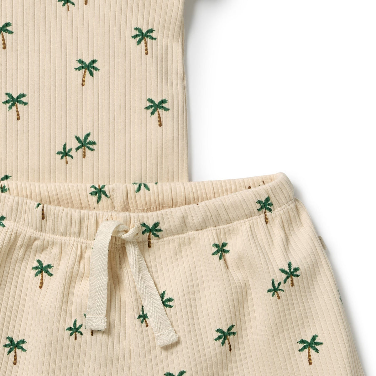 Wilson & Frenchy Unisex Sleepware Tiny Palm Organic Short Sleeved Pyjamas