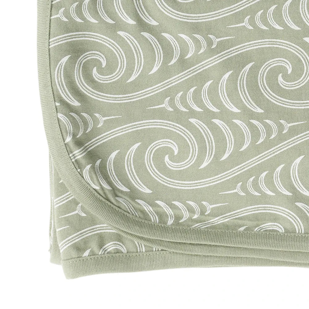 Woolbabe Accessory Blanket BO & KO Collab Swaddle Blanket - Flax Ngaru