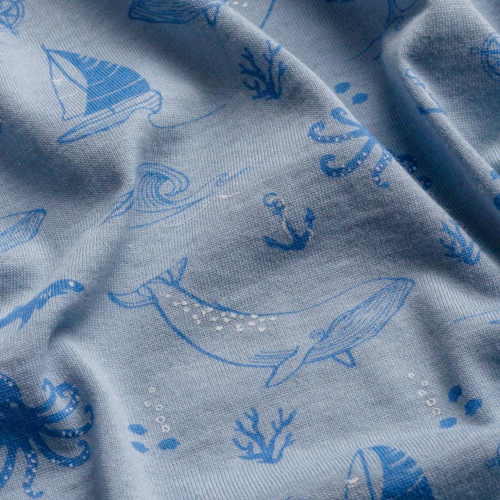 Woolbabe Linen 0-9M Mini 3-Seasons Sleeping Bag - Glacier Sail Away