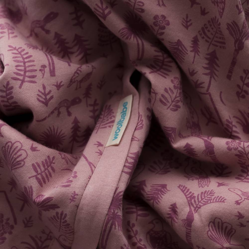 Woolbabe Linen 2-4Y Woolbabe 3 Season Front Zip Sleeping Bag Dusk Wilderness