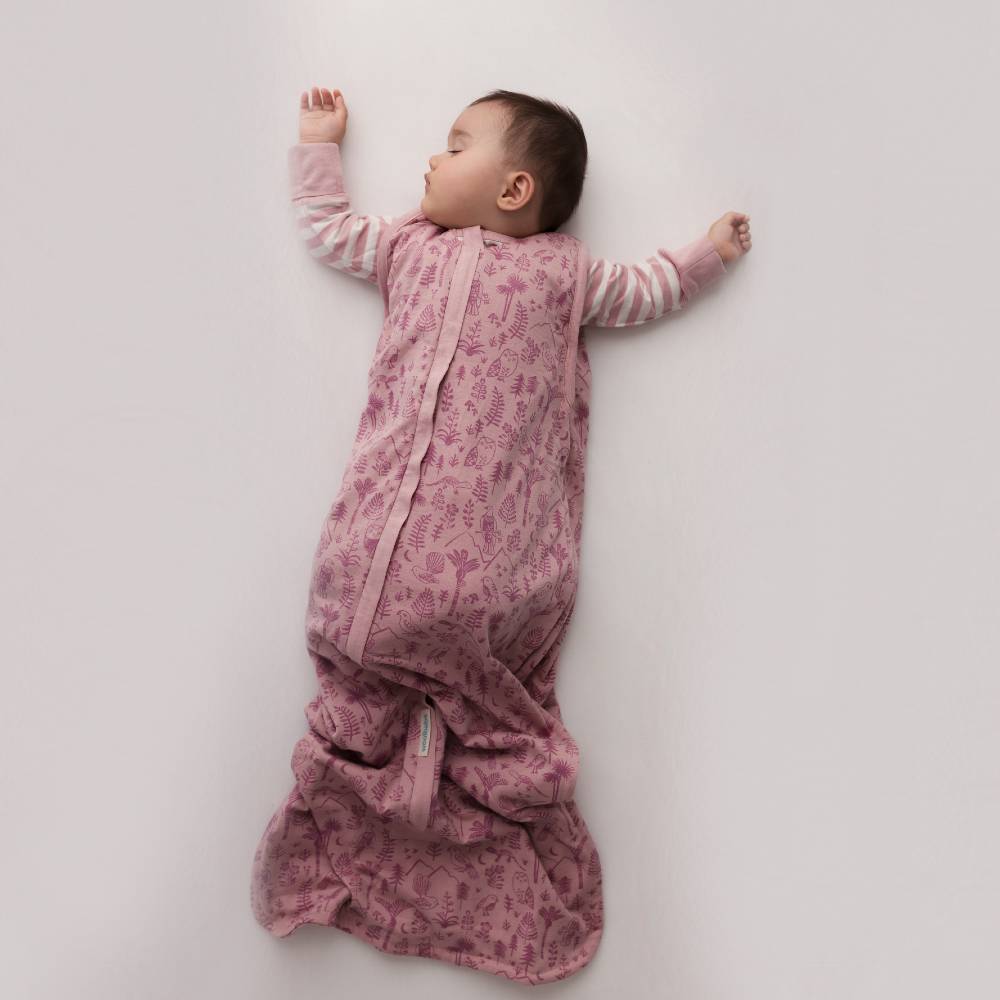Woolbabe Linen 2-4Y Woolbabe 3 Season Front Zip Sleeping Bag Dusk Wilderness