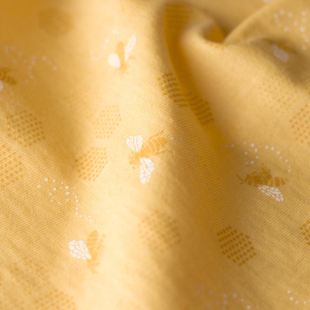 Woolbabe Linen 3-24M 3 Seasons Front Zip Merino/Organic Cotton Sleeping Bag Buttercup Bees