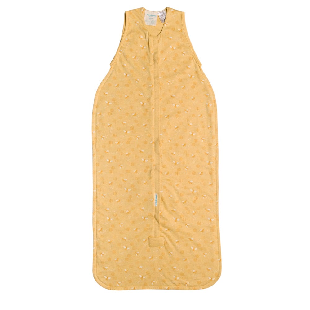Woolbabe Linen 3-24M 3 Seasons Front Zip Merino/Organic Cotton Sleeping Bag Buttercup Bees