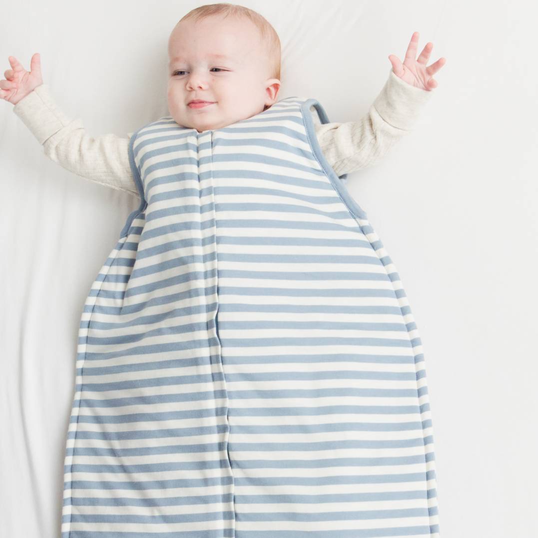 Woolbabe Linen 3-24M Duvet Front Zip Merino/Organic Cotton Sleeping Bag - Glacier