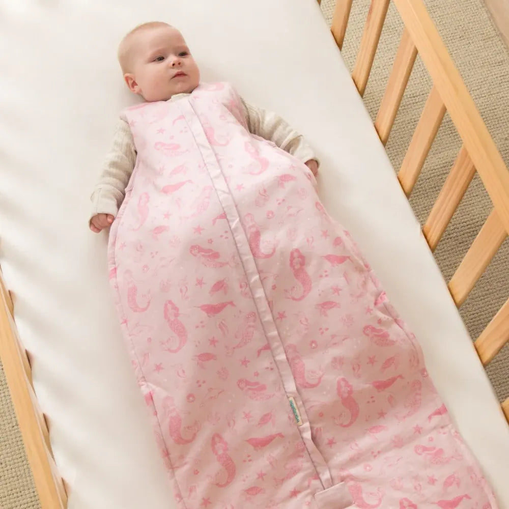 Woolbabe Linen 3-24M Duvet Front Zip Sleeping Bag - Shell Mermaids