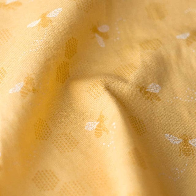 Woolbabe Linen 3-24M Summer Merino/Organic Cotton Sleeping Bag - Buttercup Bees