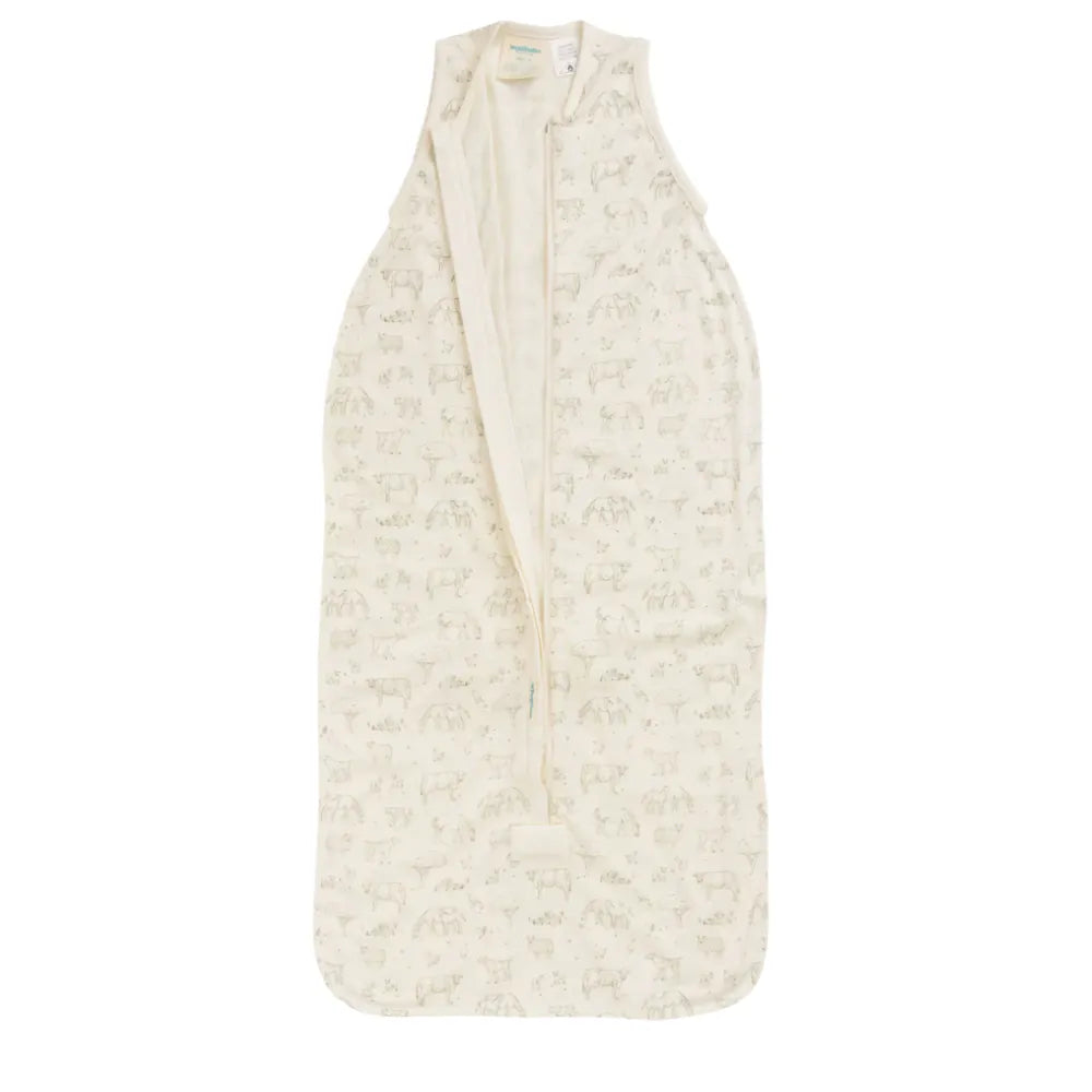 Woolbabe Linen 3-24M Summer Merino/Organic Cotton Sleeping Bag - Farmyard