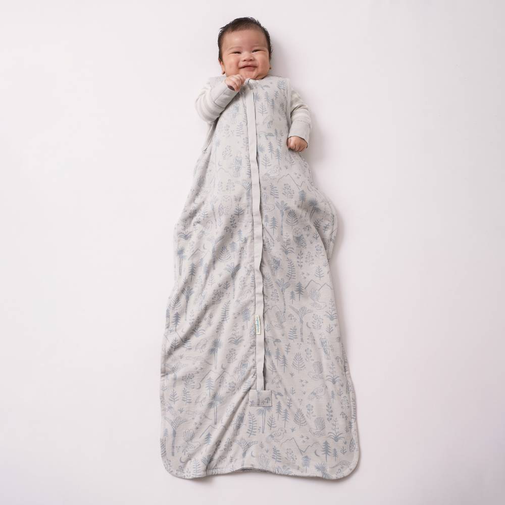 Woolbabe Linen 3-24M Woolbabe 3 Season Front Zip Sleeping Bag - Pebble Wilderness