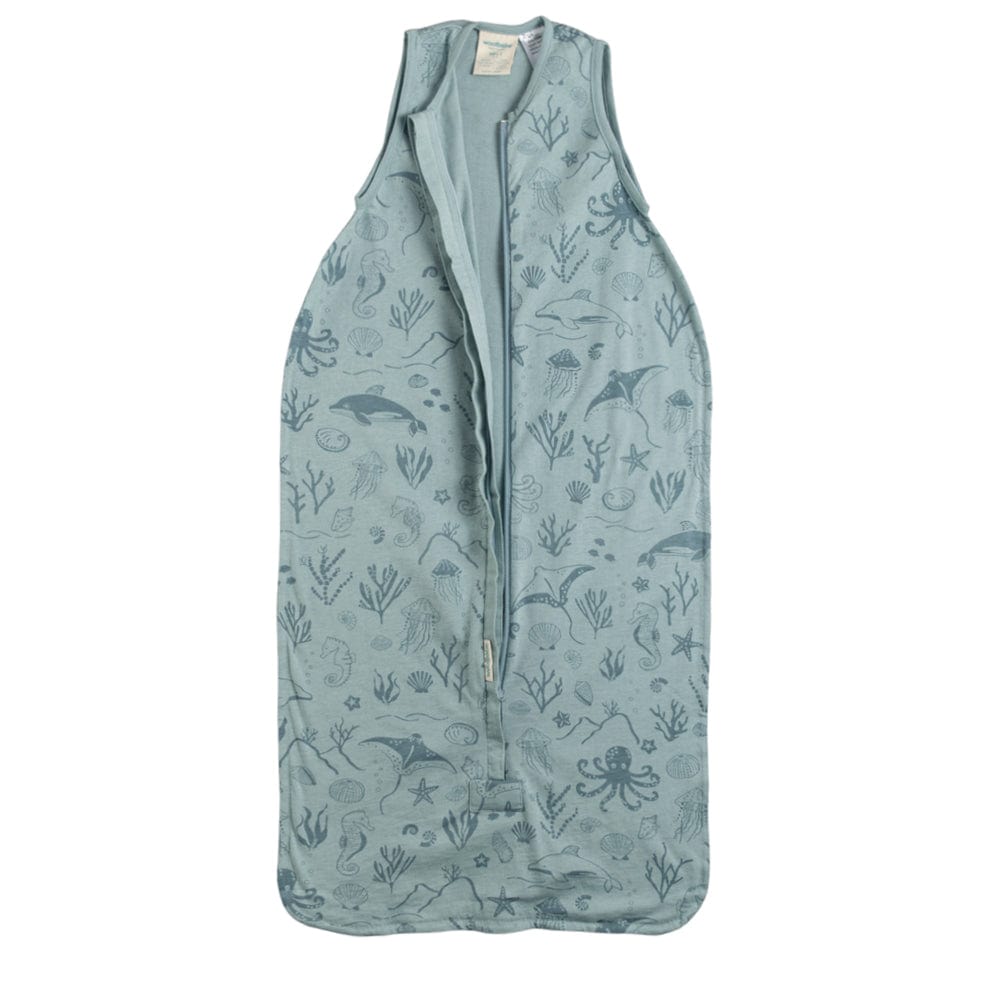 Woolbabe Linen 3-24M Woolbabe 3 Season Front Zip Sleeping Bag - Tide Seascape