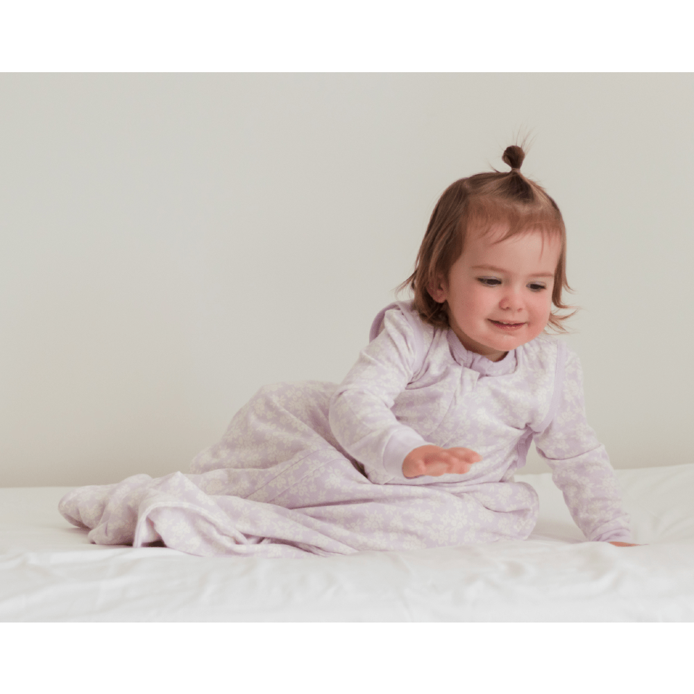 Woolbabe Linen 3-24M Woolbabe 3 Seasons Front Zip Merino/Organic Cotton Sleeping Bag - Manuka Mauve