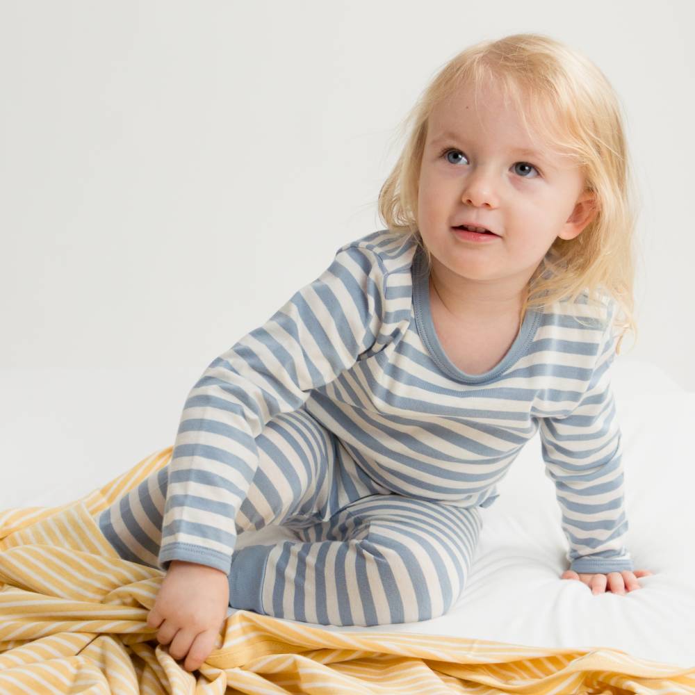 Woolbabe Unisex Sleepware Merino/Organic Cotton Winter Pyjamas - Glacier