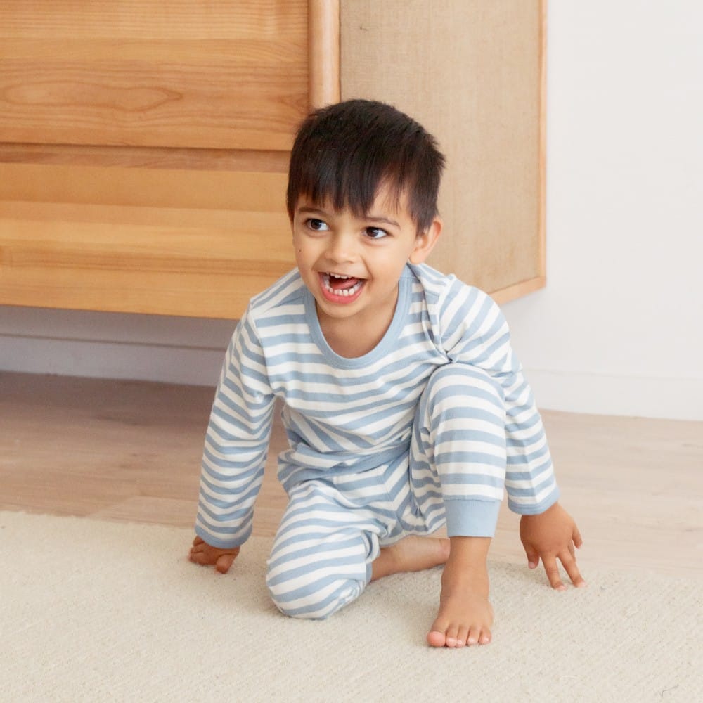 Woolbabe Unisex Sleepware Merino/Organic Cotton Winter Pyjamas - Glacier