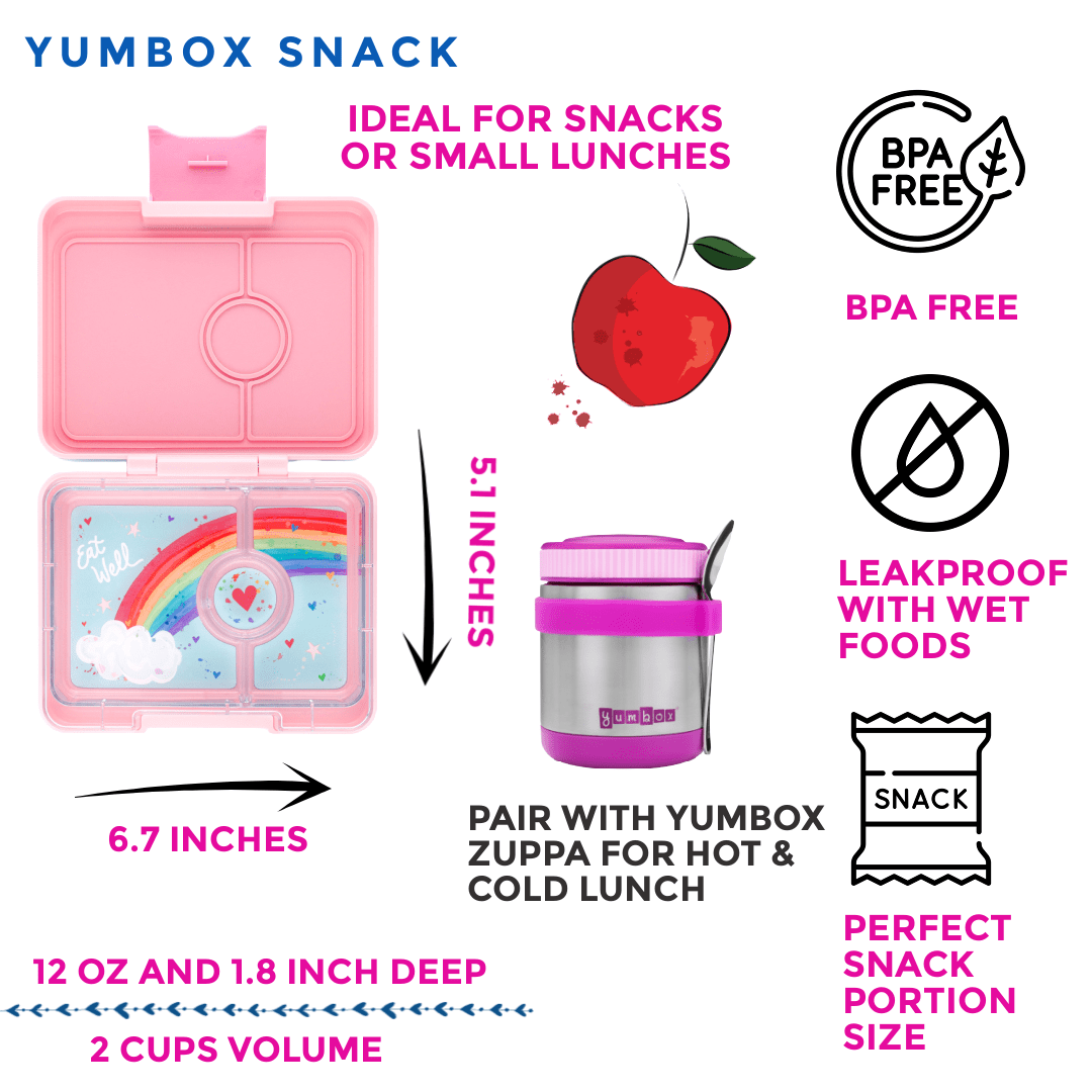 Yumbox Accessory Feeding Yumbox Snack - Coco Pink (Rainbow)