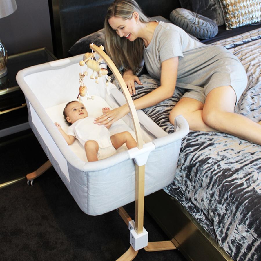 Babyhood Linen Grey Babyhood Co-Sleep Cradle