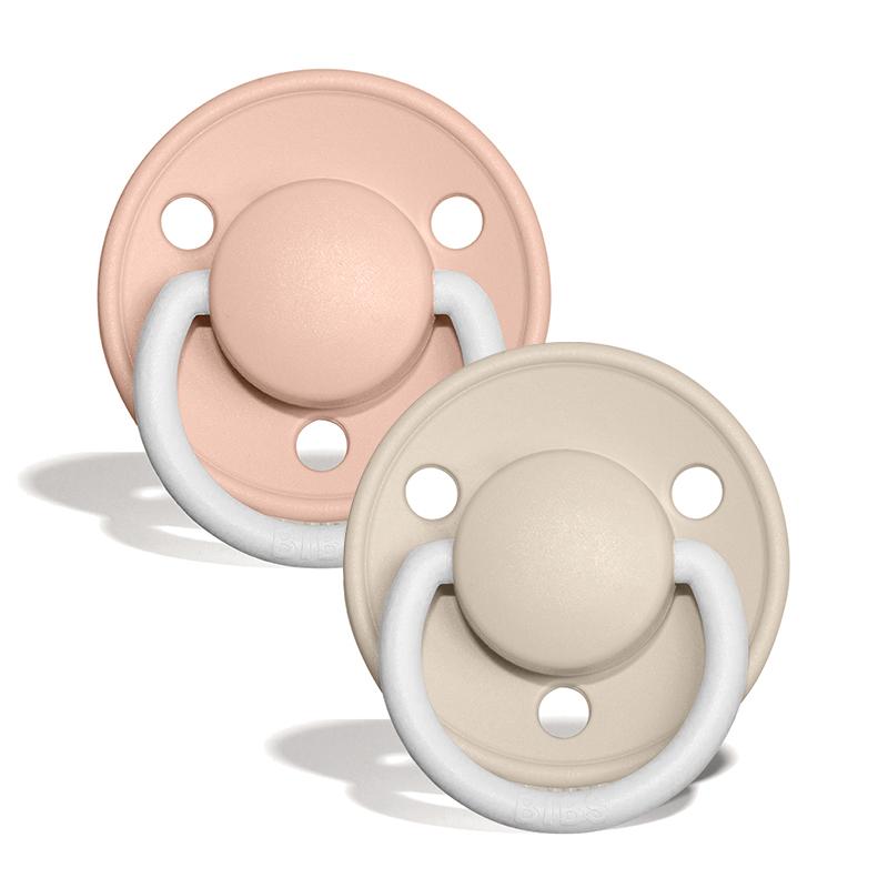 Bibs Baby Accessory Blush/Vanilla BIBS De Lux Silicone 2 Pack - Night Glow - One Size