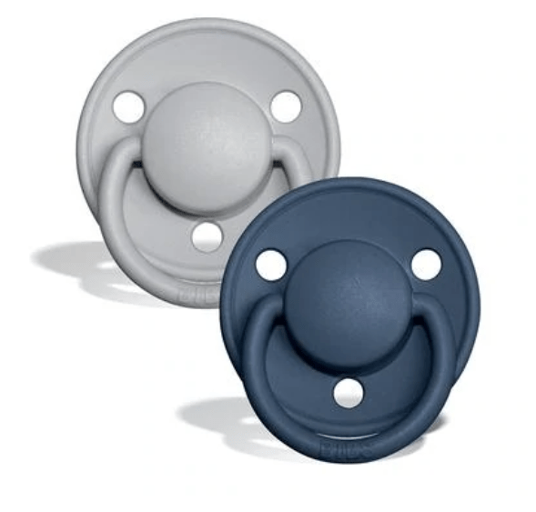Bibs Baby Accessory Cloud/Steel Blue BIBS De Lux Silicone 2 Pack - One Size