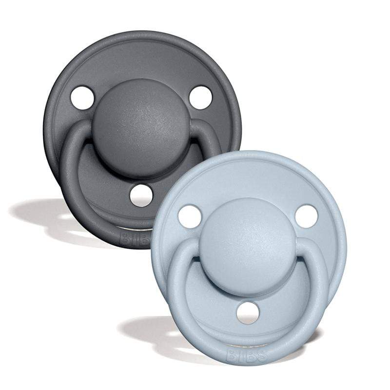Bibs Baby Accessory Iron/Baby Blue BIBS De Lux Silicone 2 Pack - One Size
