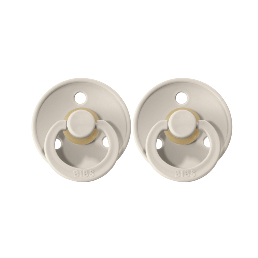 Bibs Baby Care Sand (Light Grey) BIBS Pacifier 2 Pack - Size 1 (0-6M)