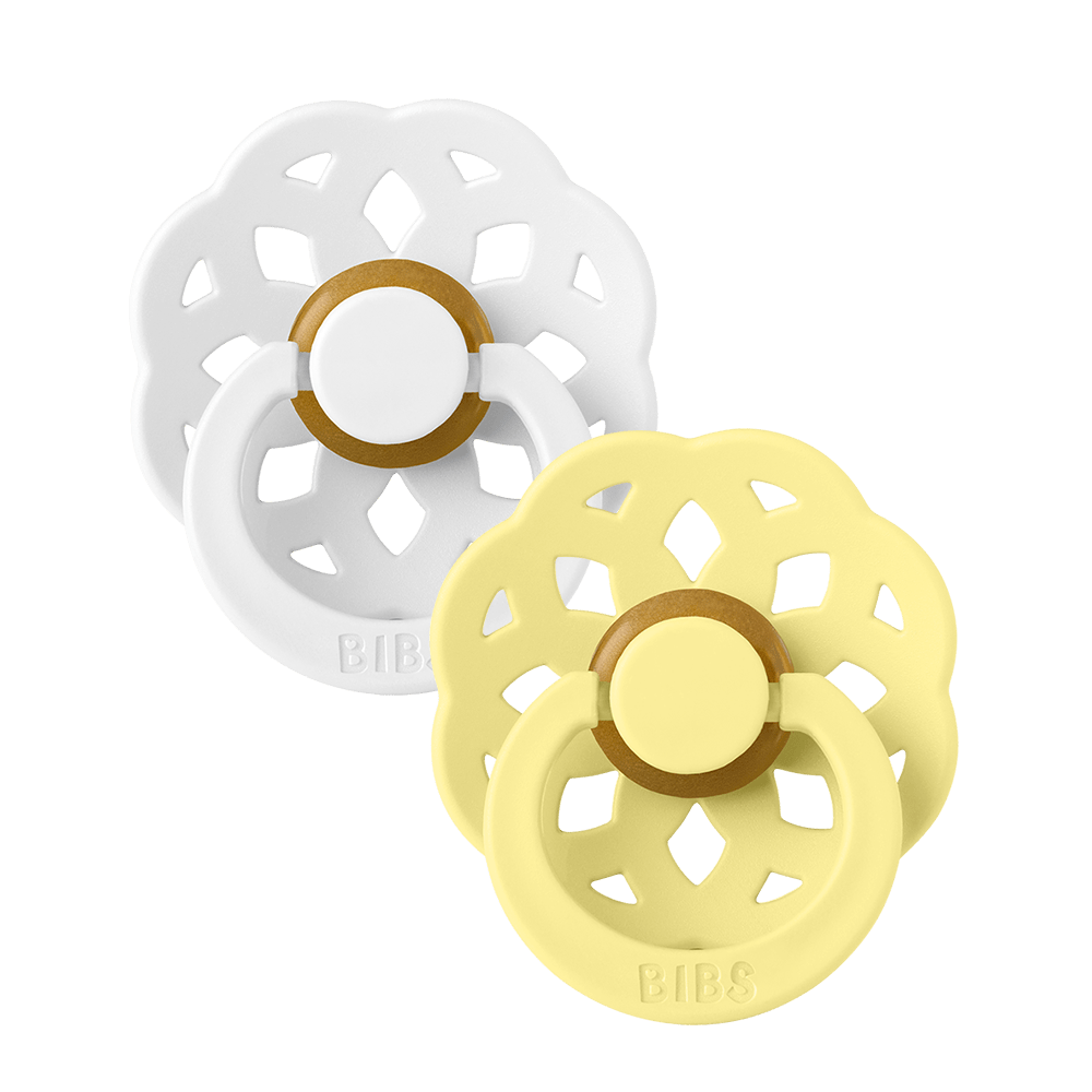 Bibs Baby Care White/Sunshine BIBS 'Boheme' 2 Pack - Size 1 (0-6M)