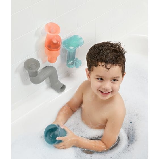 Boon Bath Toys Tubes Bath Toy - Coral/Multi