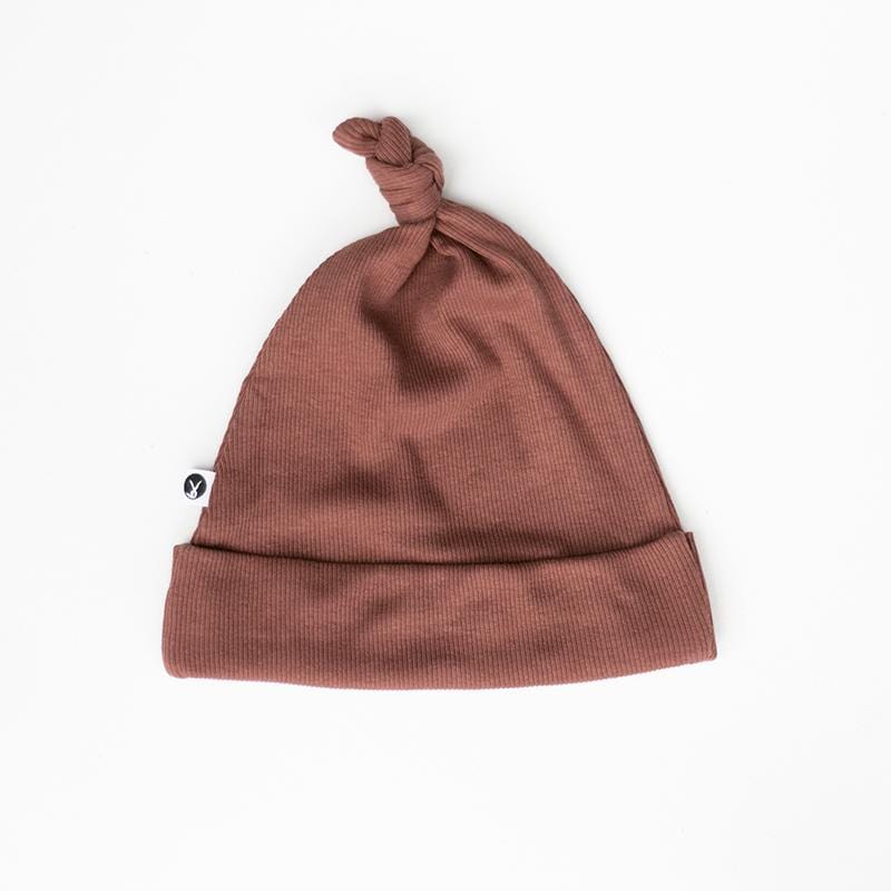 Burrow & Be Accesories Hats Clay / NB Organic Rib Top Knot Hat