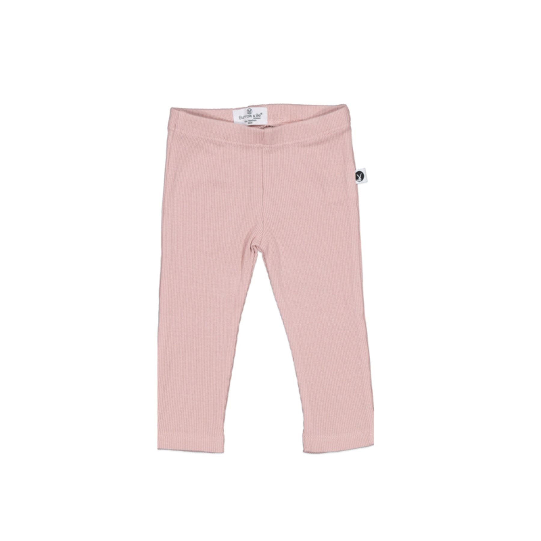 Burrow & Be Girls Onesie Dusty Rose / NB Essentials Rib Girls Legging