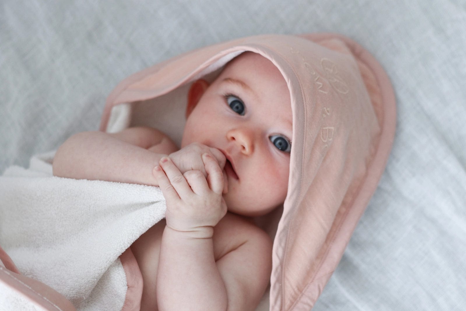 Burrow & Be Linen Bath Organic Hooded Baby Towel
