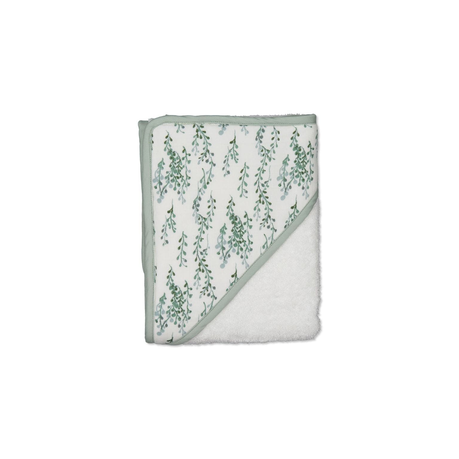 Burrow & Be Linen Bath String of Pearls Baby Hooded Towel