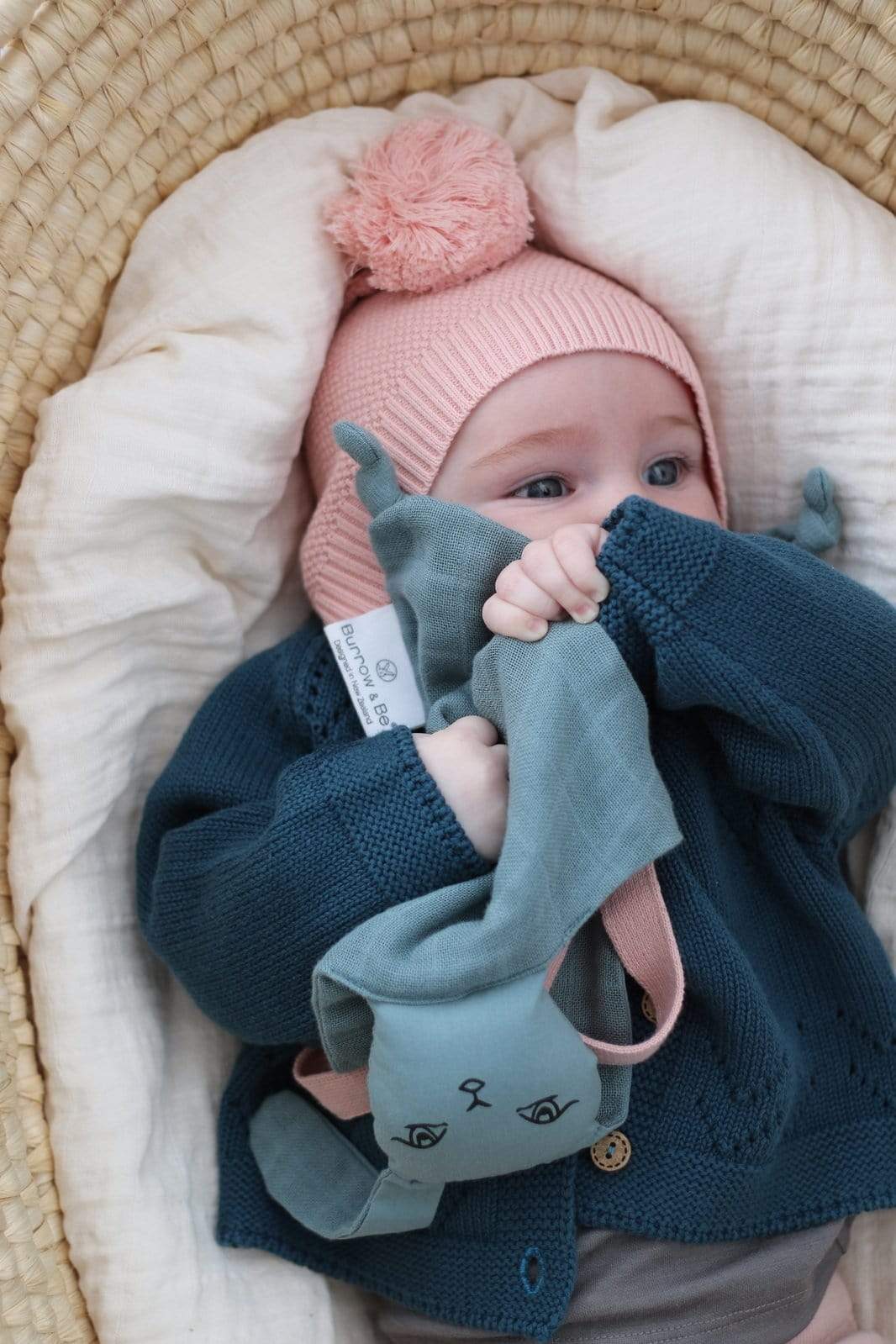 Burrow & Be Toys Comforter Muslin Bunny Comforter ( New Colours)