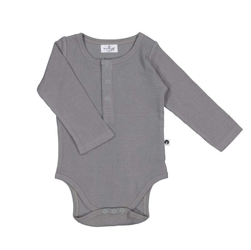 Burrow & Be Unisex Onesie Steel / 0-3m Essentials Rib Unisex Bodysuit