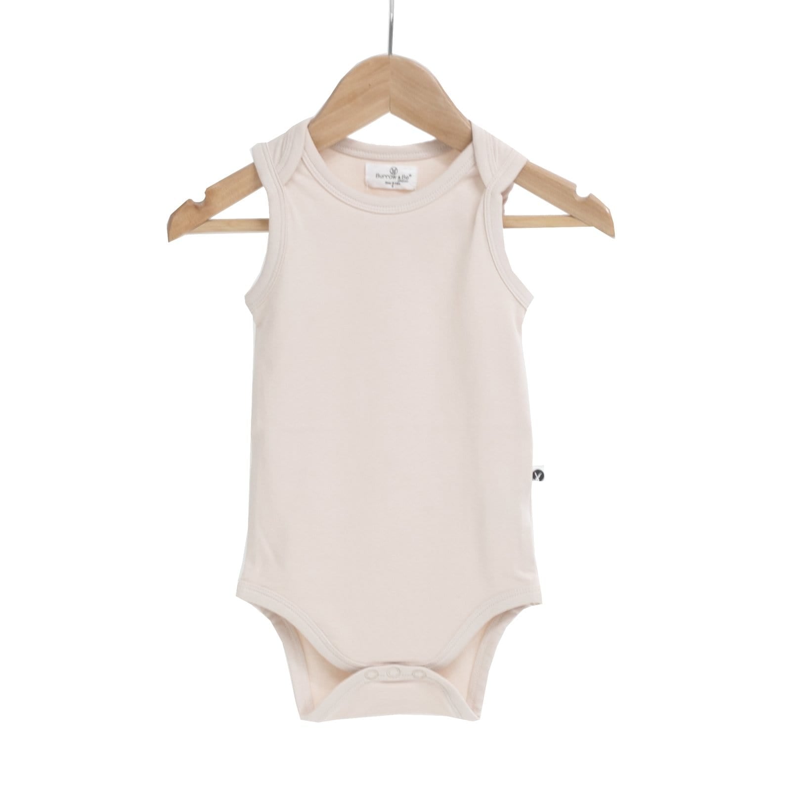 Burrow & Be Unisex Outfit Blush / NB Organic Singlet Onesie