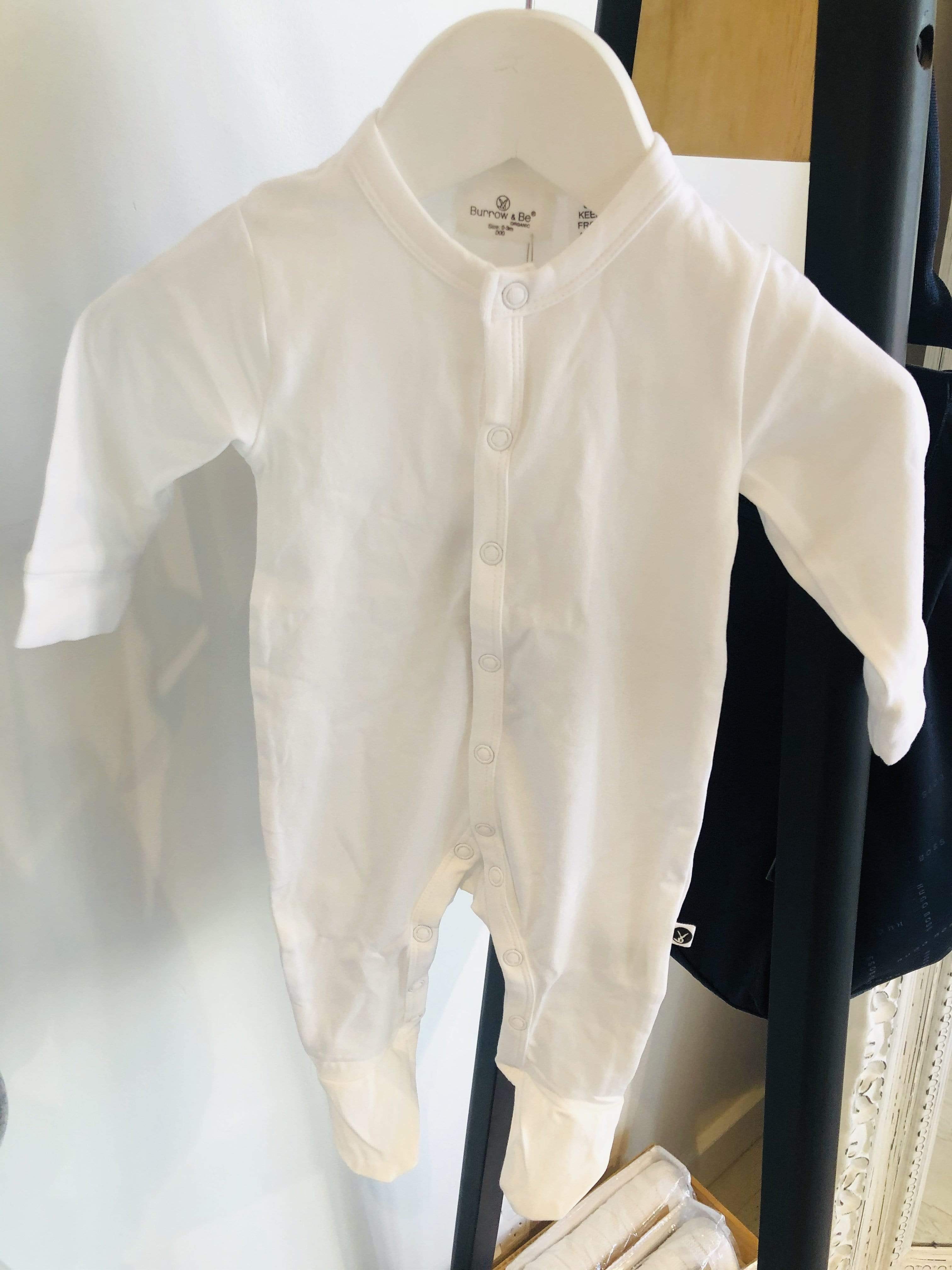 Burrow & Be Unisex Outfit White / 0-3M Organic Essentials Sleep Suit
