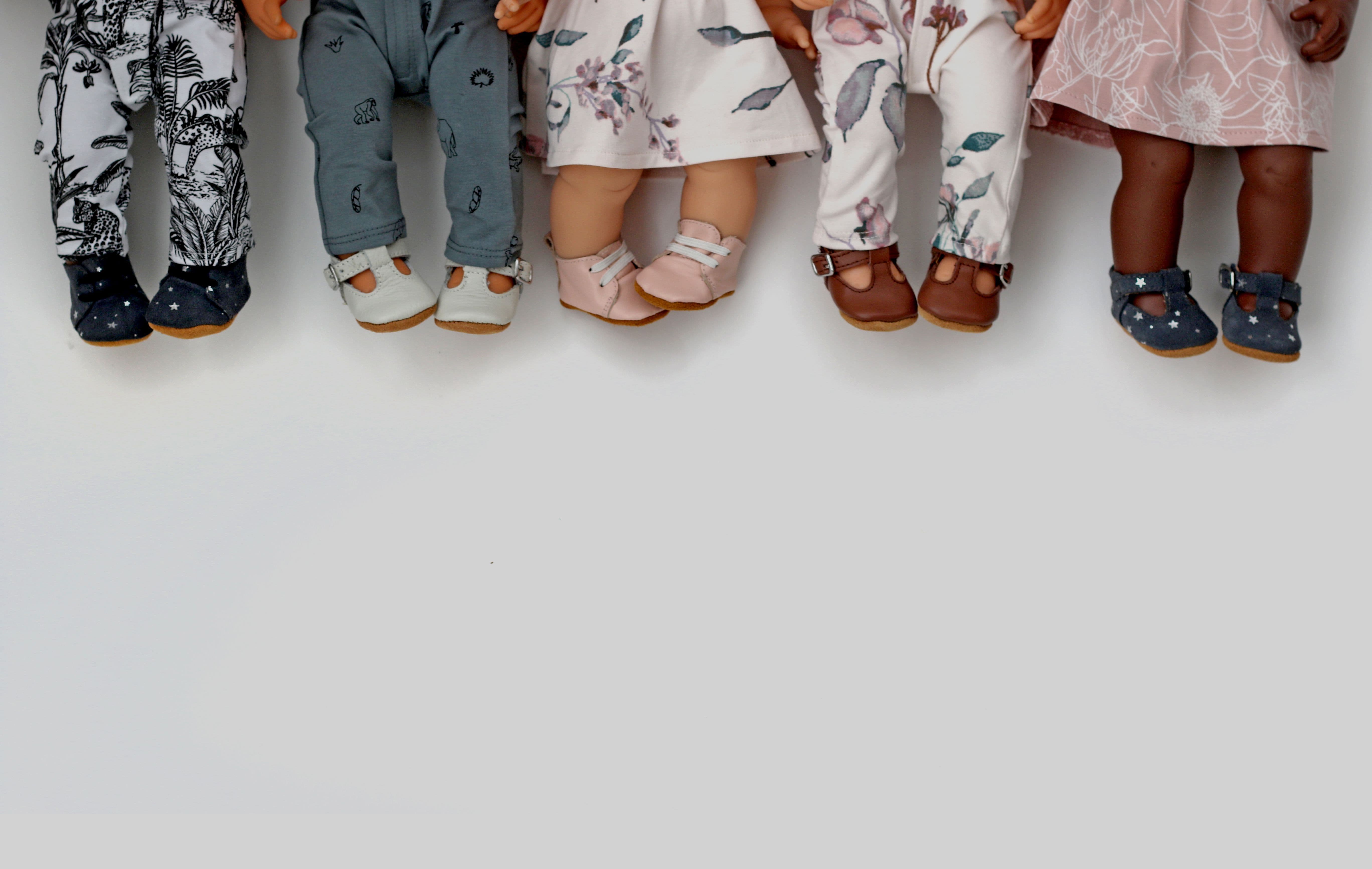 Burrow & Be Wander Dolls Shoes - T Bar in Cloud