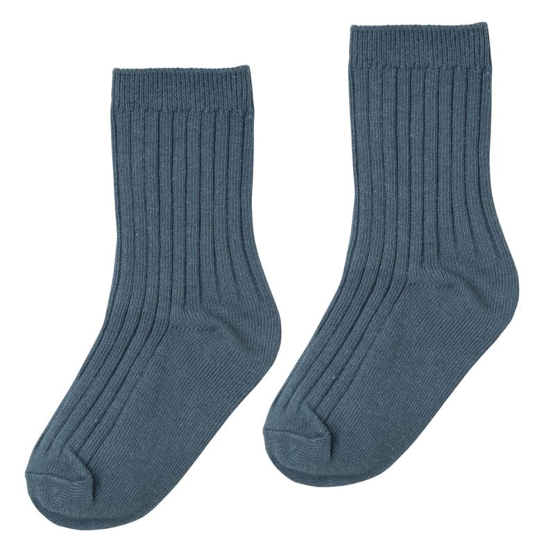 Designer Kidz Accessory Socks Rib Crew Socks - Indigo