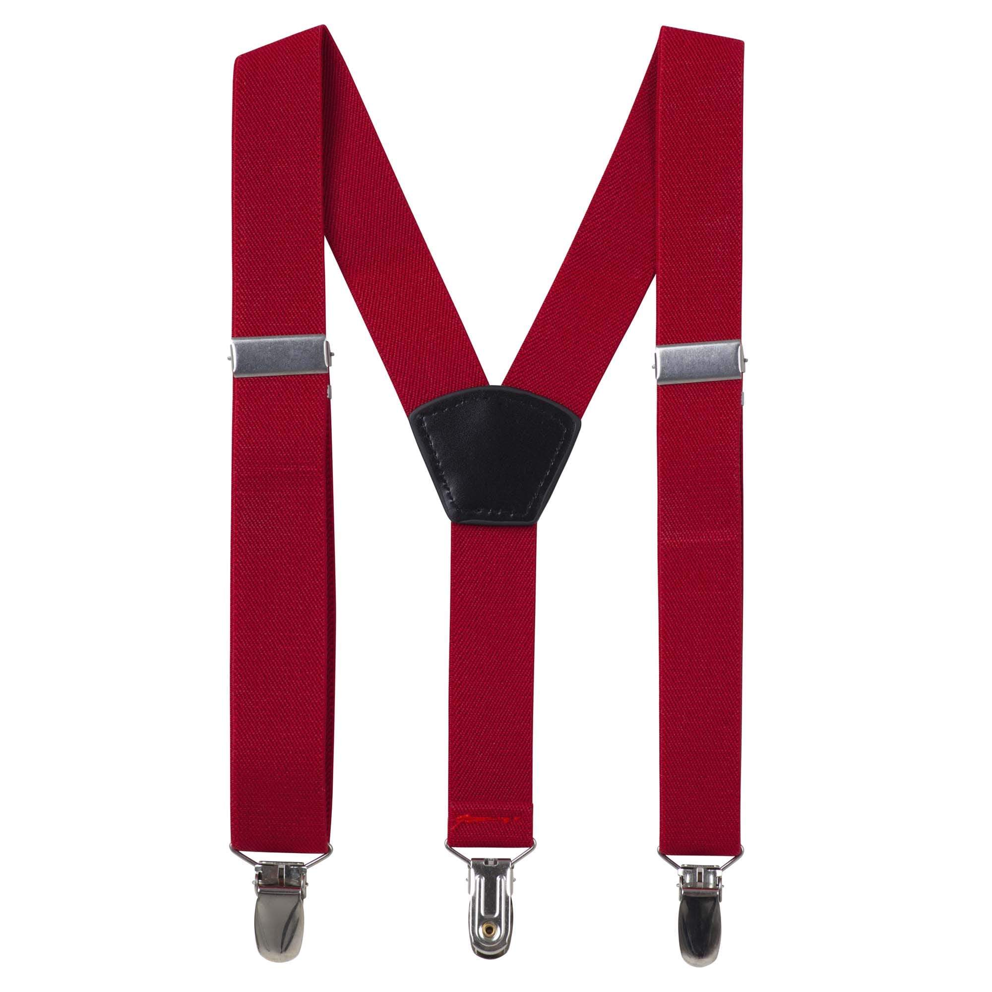 Designer Kidz Boys Accessory Red Bradley Boys Suspenders