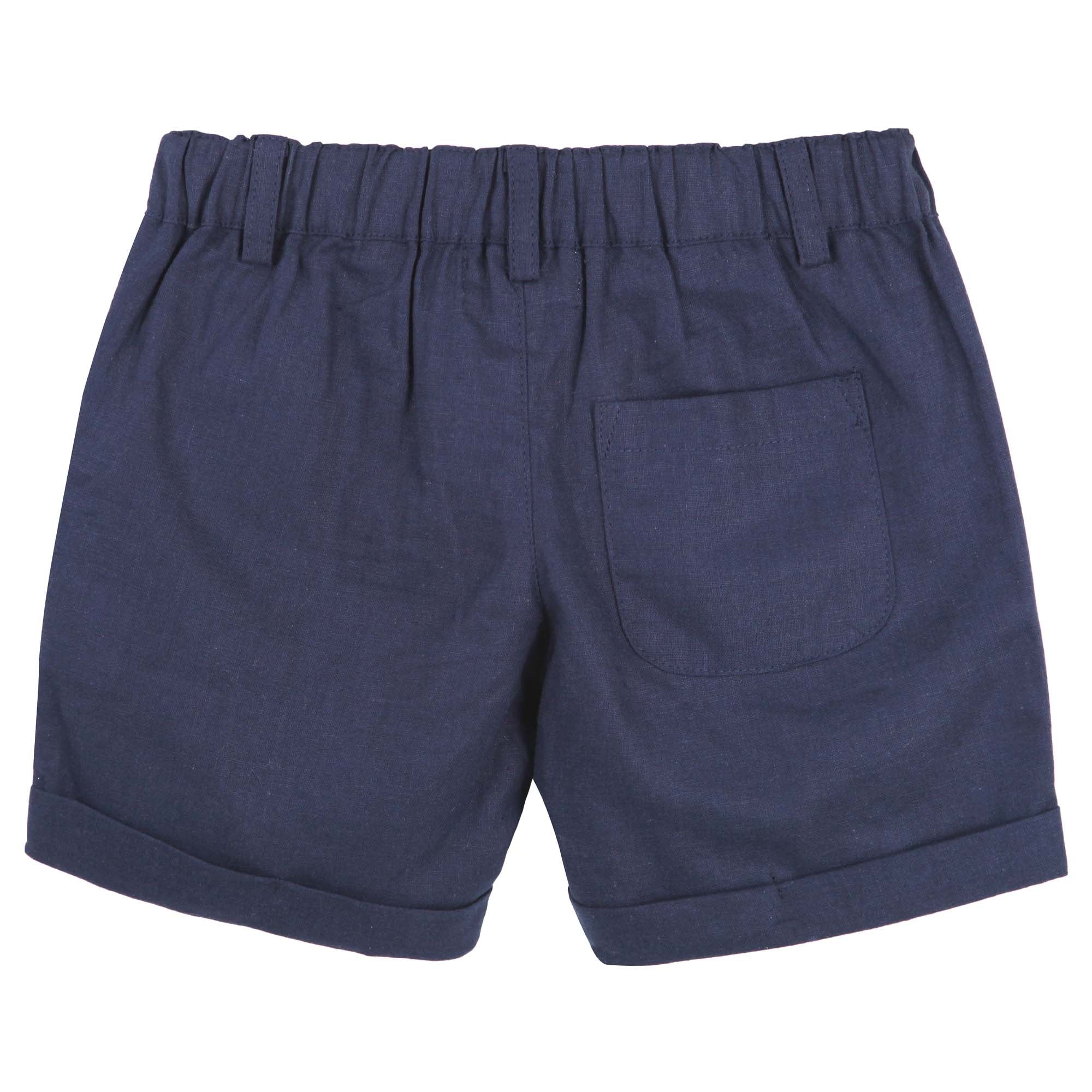 Designer Kidz Boys Bottoms Finley Linen Shorts