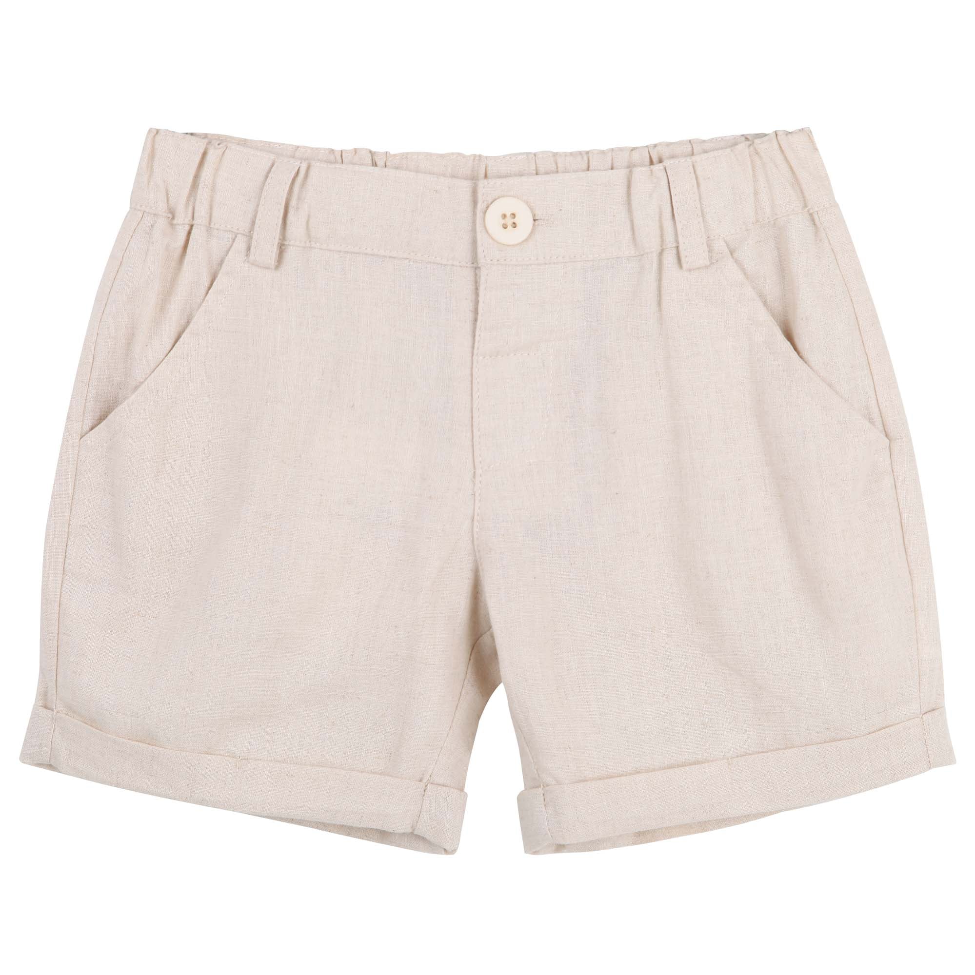 Designer Kidz Boys Bottoms Finley Linen Shorts