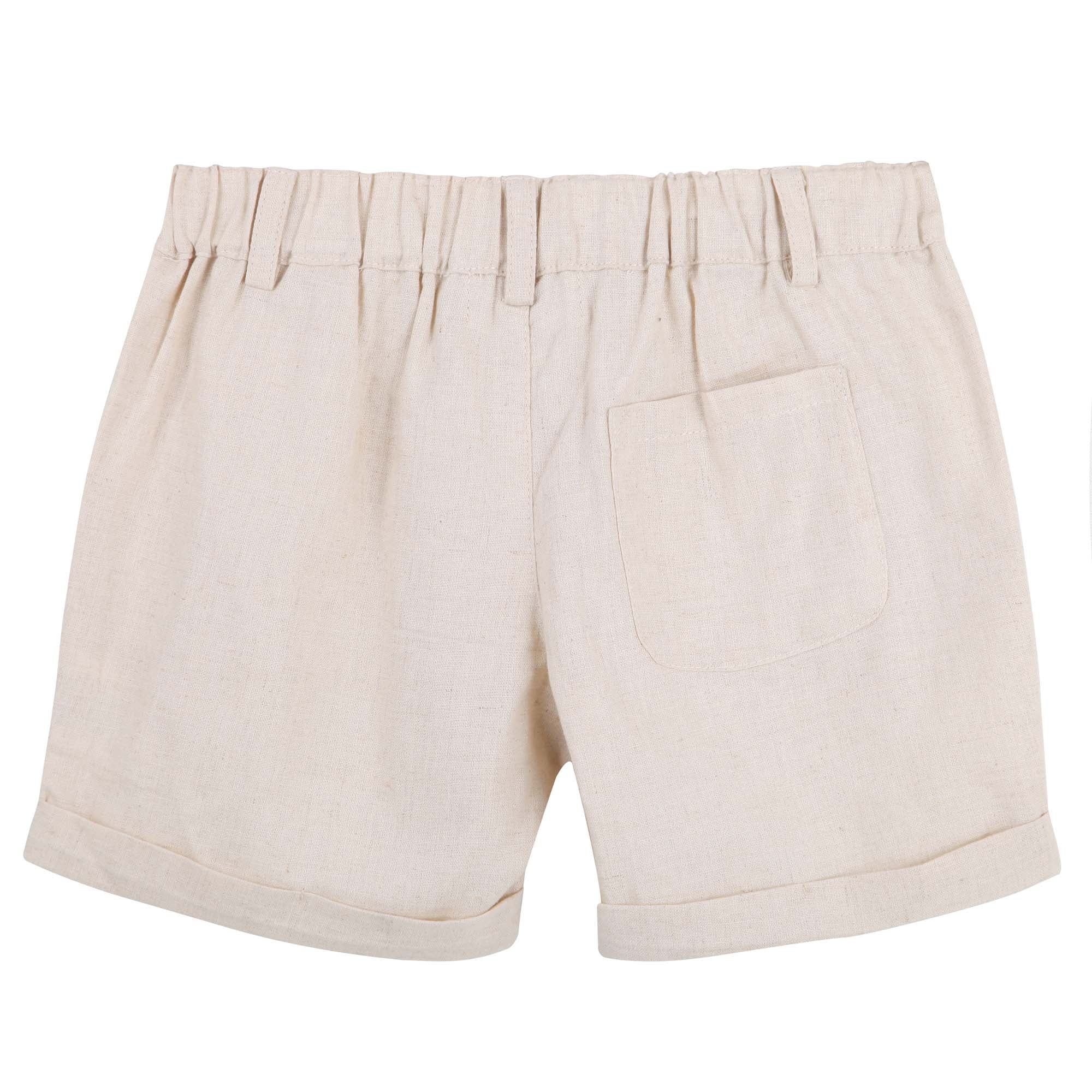 Designer Kidz Boys Bottoms Finley Linen Shorts