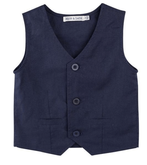 Toby Linen Vest - Parnell Baby Boutique