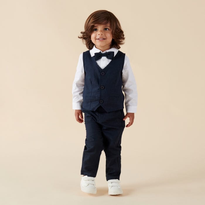 Designer Kidz Boys Jacket Toby Linen Vest