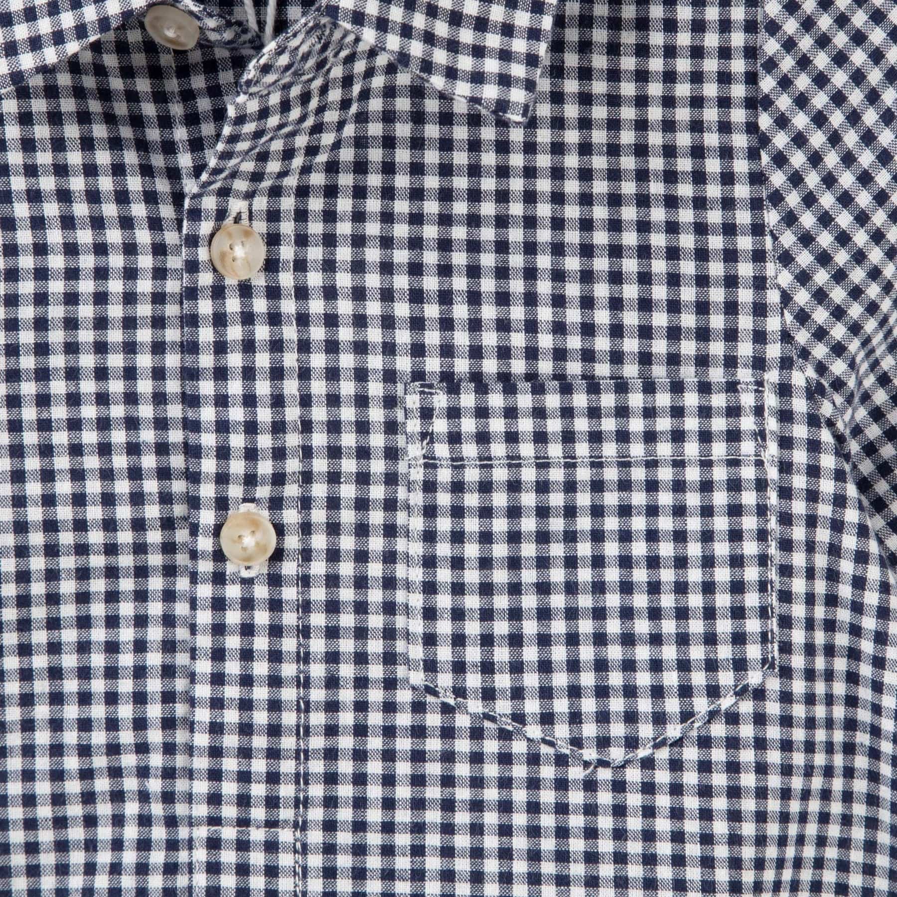 Designer Kidz Boys Tops Oliver L/S Gingham Romper - Navy