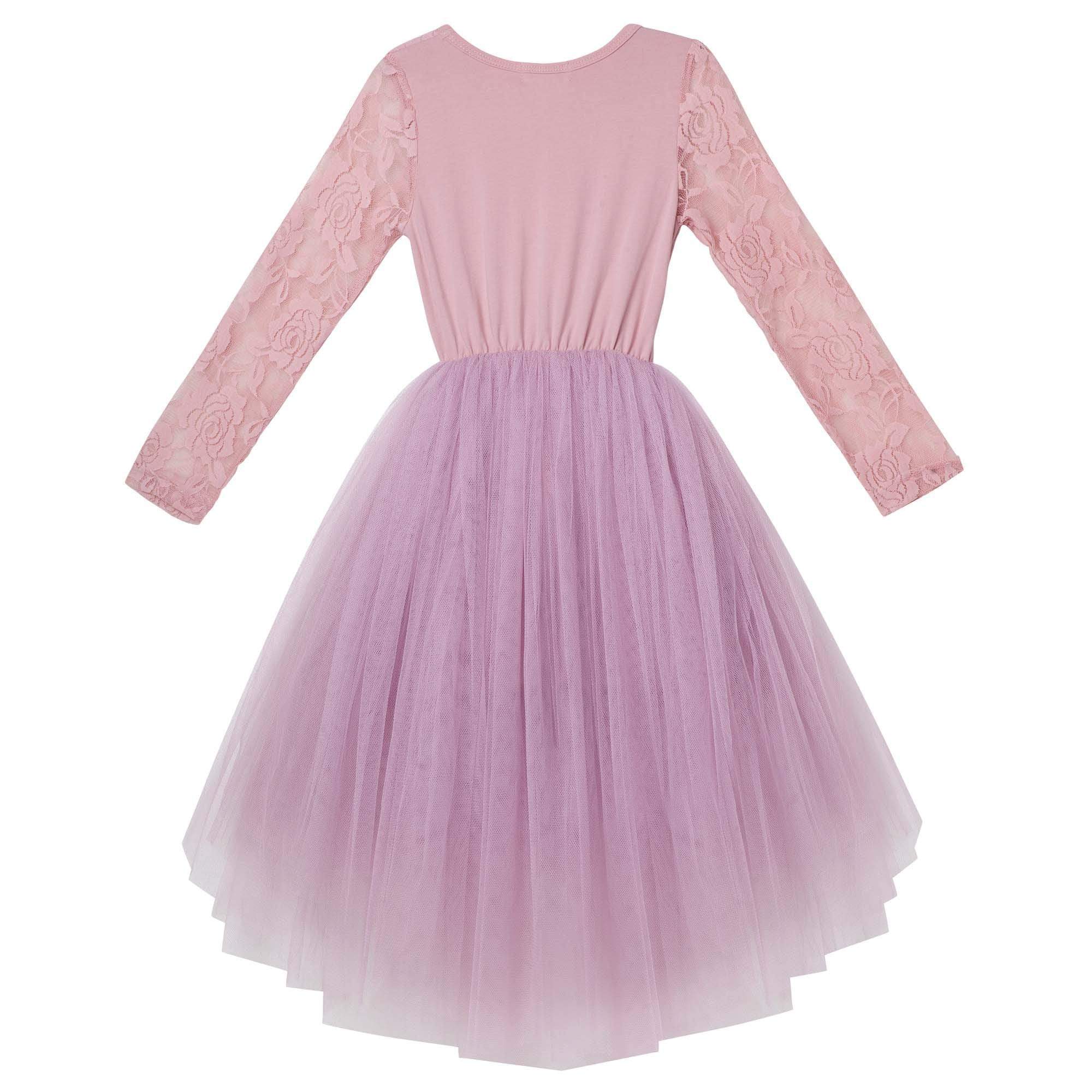 Designer Kidz Girls Dress Candi L/S Lace Tutu Dress