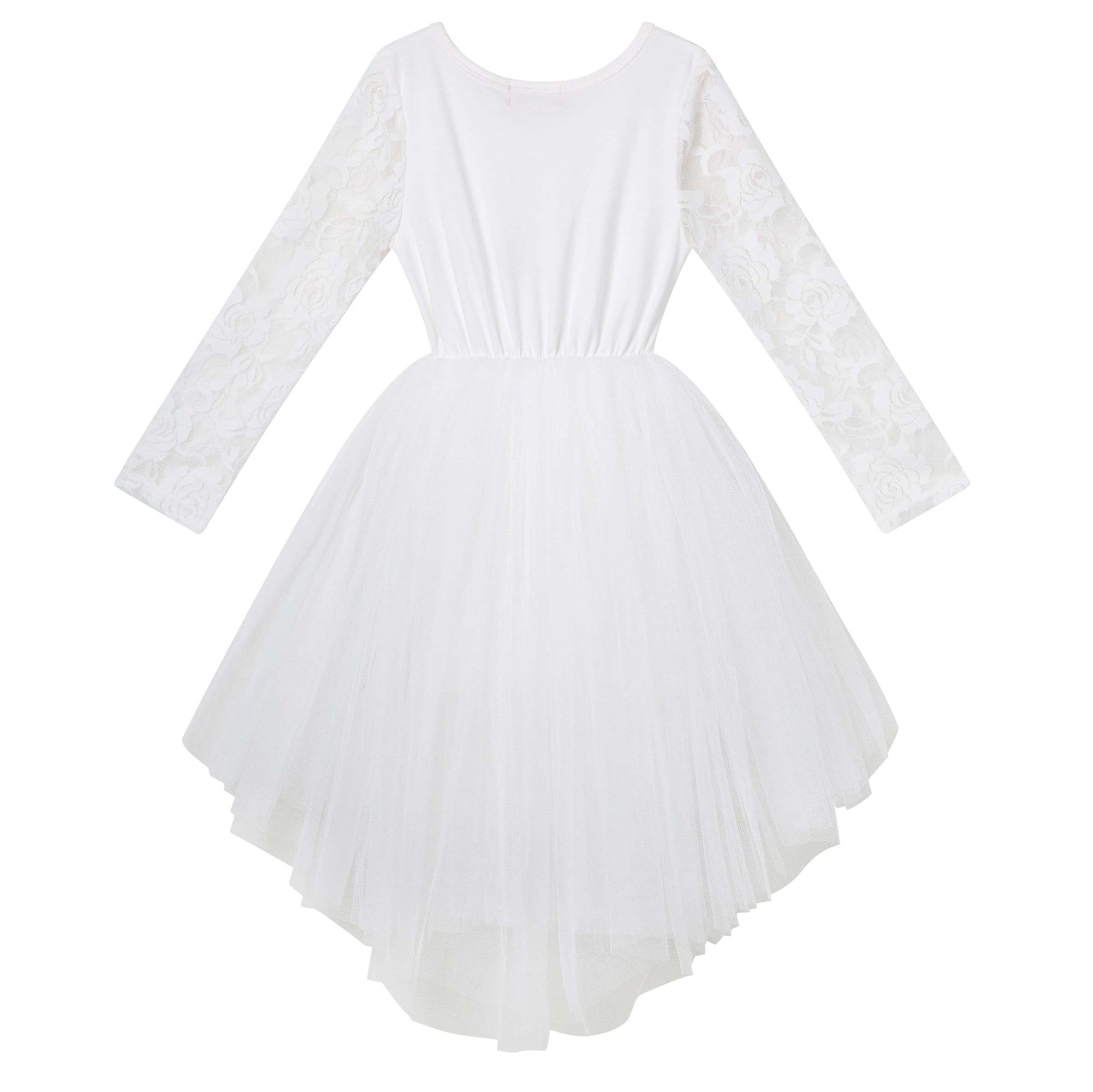 Designer Kidz Girls Dress Candi L/S Lace Tutu Dress