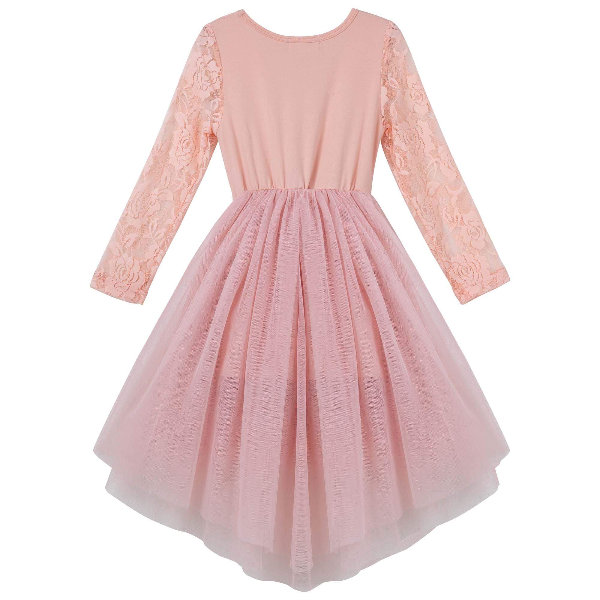 Designer Kidz Girls Dress Candi L/S Lace Tutu Dress