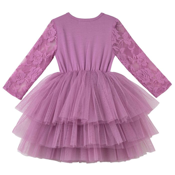 Designer Kidz Girls Dress My First Lace Tutu L/S- Berry