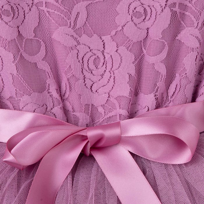 Designer Kidz Girls Dress My First Lace Tutu L/S- Berry