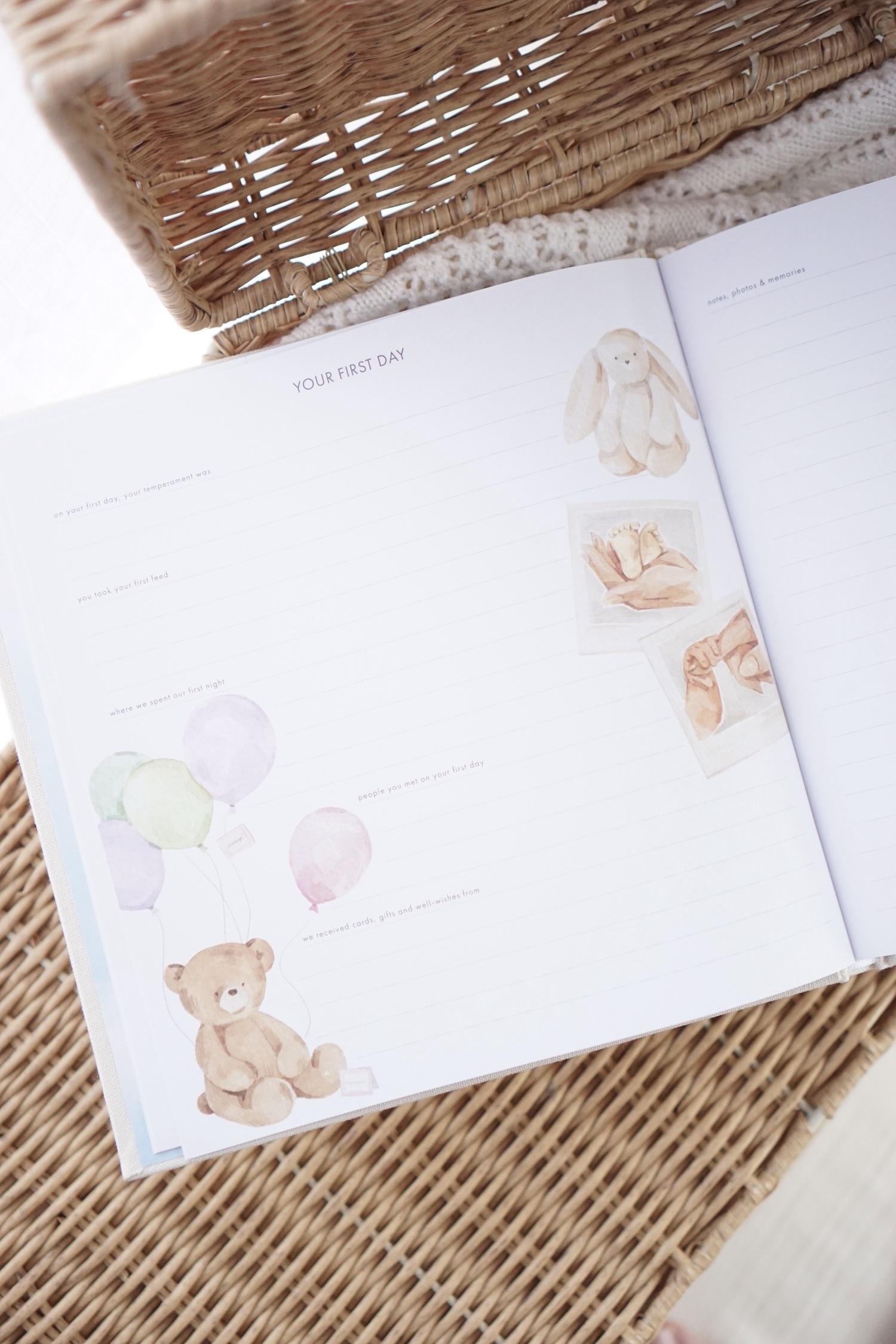 Fox & Fallow Childrens Books Rose Baby Record Book - Your First Years