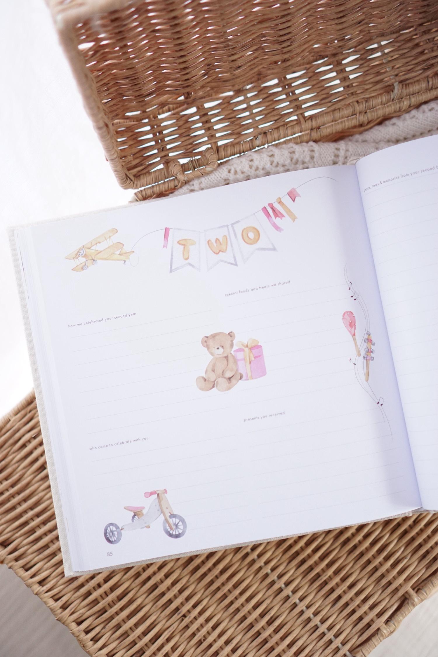 Fox & Fallow Childrens Books Rose Baby Record Book - Your First Years