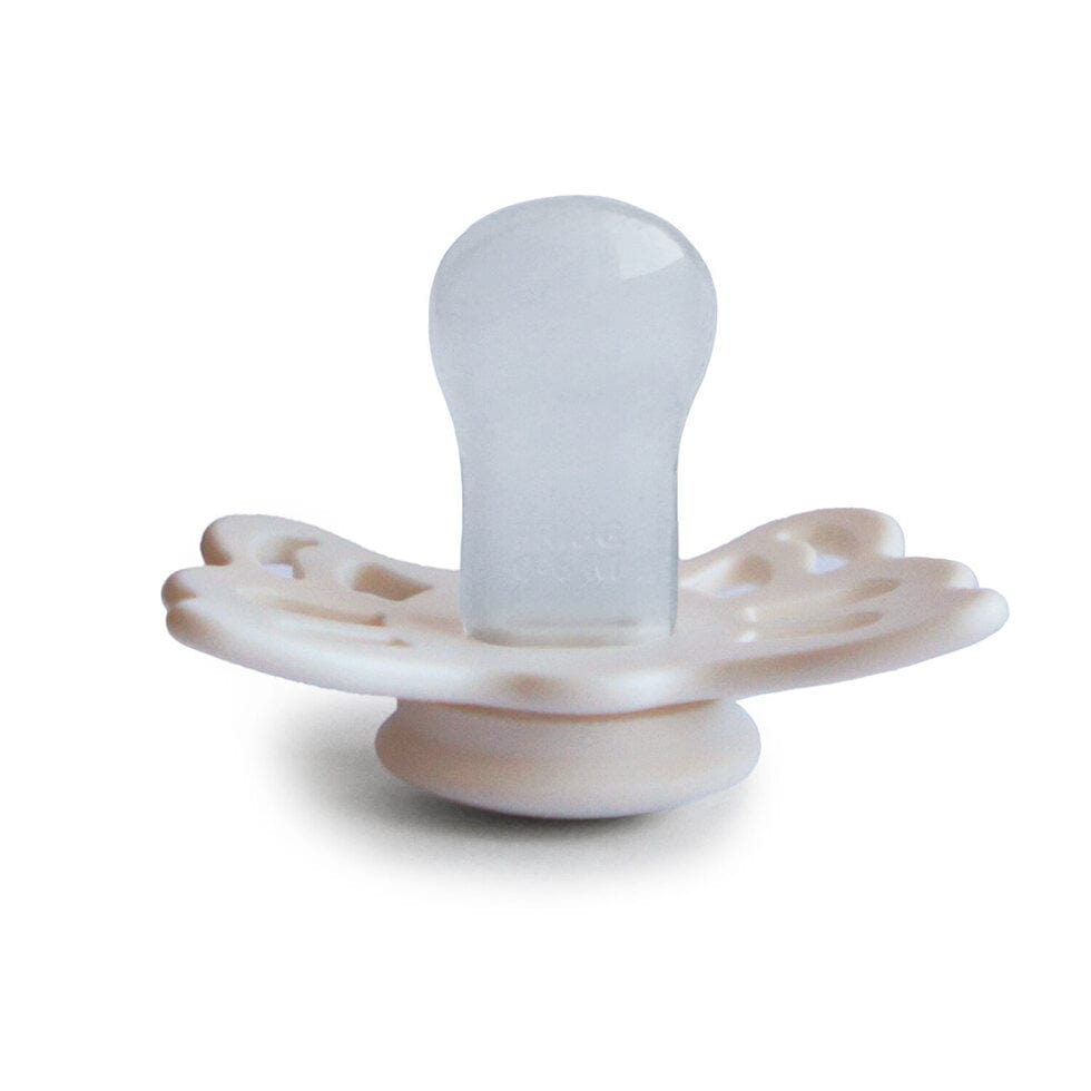 Frigg Baby Accessory Cream Frigg Anatomical Butterfly Silicone Pacifier - Size 2